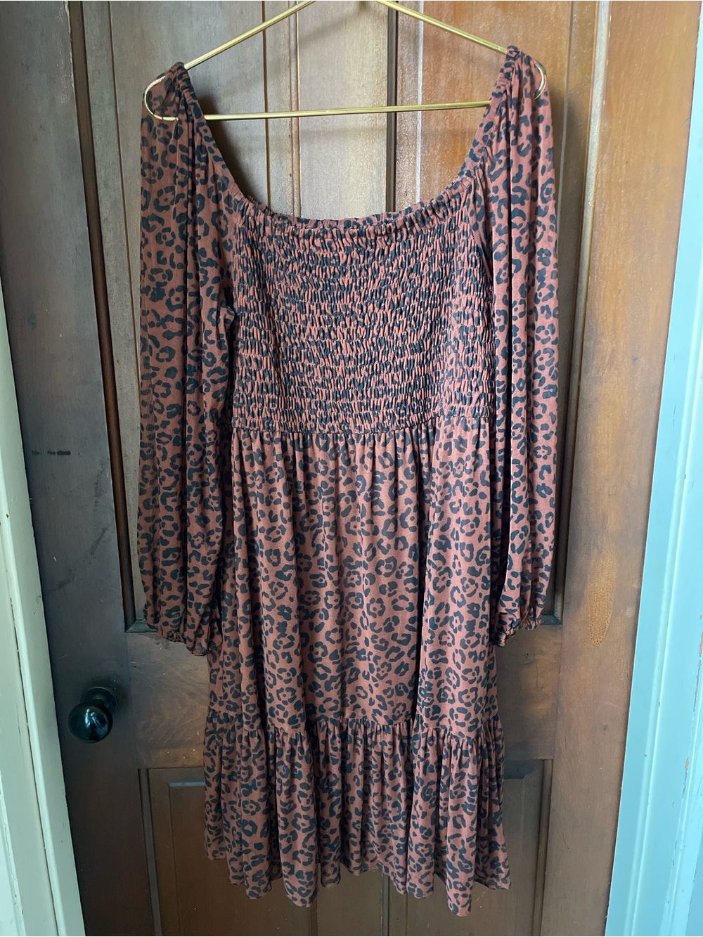 Just Taylor women's size 14 long sleeve animal print dress